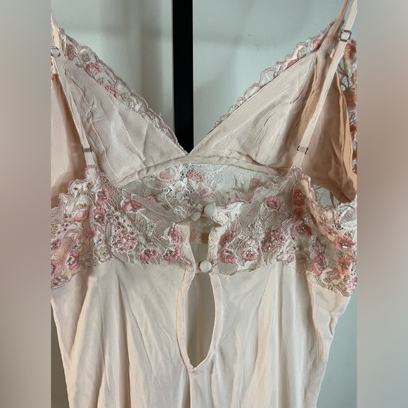 NWOT Free People Midnight Magic Maxi Slip Dress Size XS Pink Beaded - Picture 7 of 14